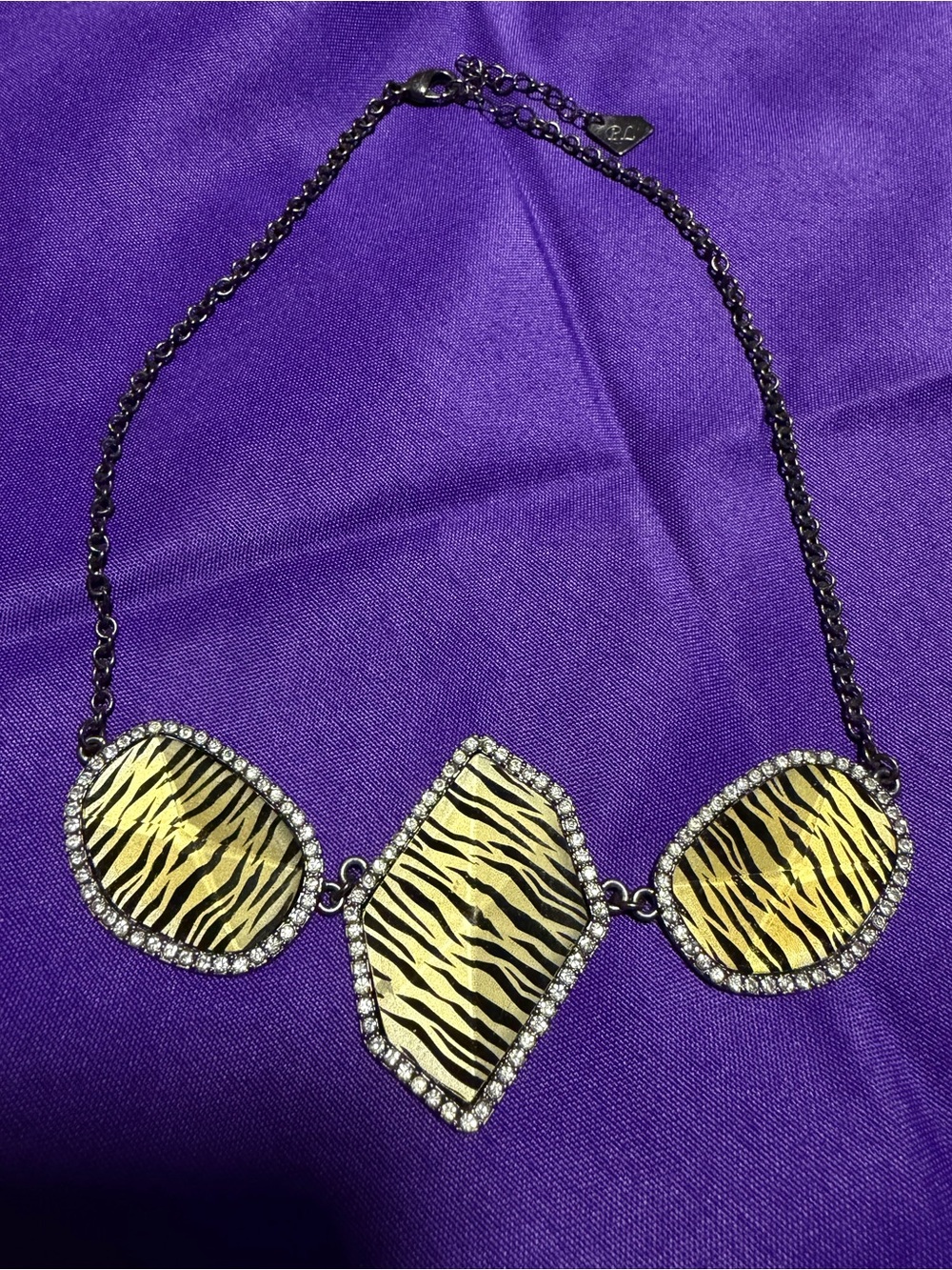 Park Lane Zebra Animal Print Statement Necklace New